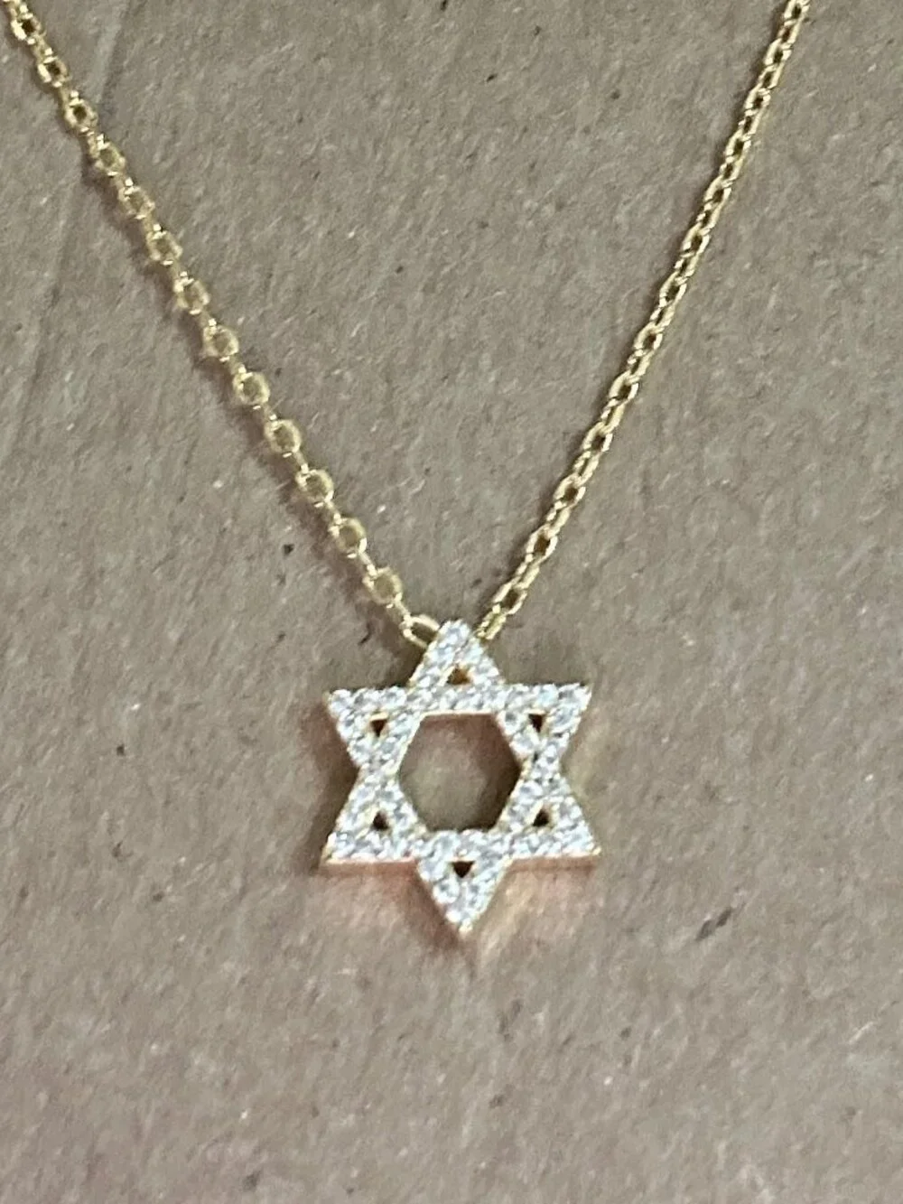Neiman Marcus 14K Gold Plated Star of David Pendant Necklace